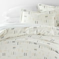 thumbnail image 4 of Noble Linens Clay Geo Dash 3-Piece 3-Piece Duvet Cover Set, Full/Queen, 4 of 10