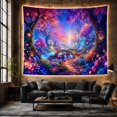 thumbnail image 6 of Mystical Forest Path and Glowing Temple Tapestry Wall Hanging, 6 of 7