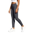 thumbnail image 4 of MXUIKV Leggings Pants for Women Tight Fitted Elastic High Waist Workout Yoga Trousers Solid Color(Medium,Dark Gray), 4 of 7