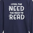 thumbnail image 3 of Instant Message - I Feel The Need To Read - Toddler And Youth Long Sleeve Graphic T-Shirt, 3 of 6