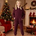 thumbnail image 6 of WOYY Big Girls Onesies Soft Hooded Jumpsuit Zipper One-Piece Pajama, Sizes 9-10, 6 of 7