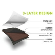 Slipstick GorillaPads 4 Inch Non Slip Furniture Gripper Pads (Pre-Scored to Cut to Size) Stops Sliding and Protects All Hard Floor Surfaces, Optional Self-Stick Adhesive, Square, CB140