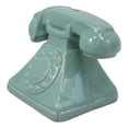 thumbnail image 5 of Vintage Nostalgia Teal Rotary Telephone 7"L Money Coin Piggy Bank Decor, 5 of 5
