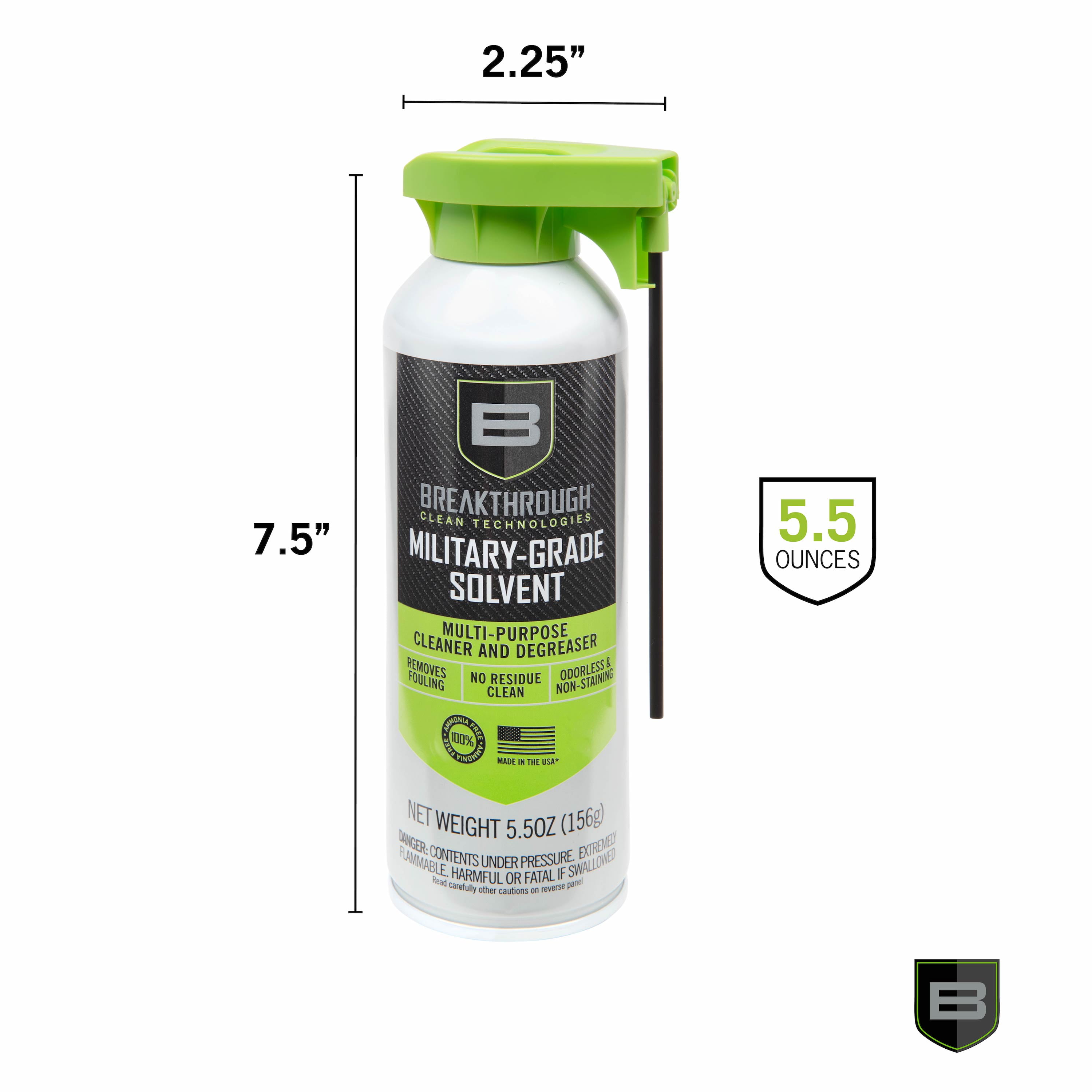 Breakthrough Clean Technologies® Aerosol Military-Grade Solvent, 5.5oz, Clear