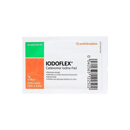 Iodoflex Cadexomer Iodine Pad 1-1/2 X 2- 3/8 Inch Gauze Sterile, 1 Each