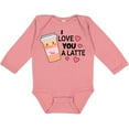 thumbnail image 3 of Inktastic I Love You a Latte with Coffee Cup Boys or Girls Long Sleeve Baby Bodysuit, 3 of 5