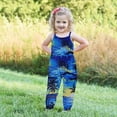 thumbnail image 5 of GERsome Toddler Girls Casual Sleeveless Long Pant Romper with Side Pockets Spaghetti Straps Jumpsuit 1-6 Years（Size 5-6 Years/06#Blue), 5 of 5