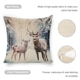 thumbnail image 4 of deer snow forest linen throw pillowcase decoration pillowcase gifting preferred 20x20 inch cushion cover 2 sets sofa pillowcase sofa bedroom living room car, 4 of 8