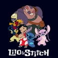 thumbnail image 2 of Junior's Lilo & Stitch Crew Logo Graphic Tee Navy Blue Medium, 2 of 3