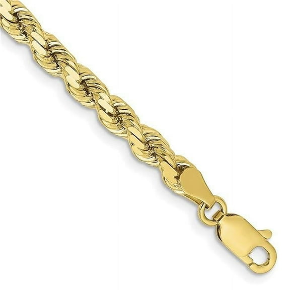 Primal Gold 10 Karat Yellow Gold 4.25mm Diamond-cut Rope Chain