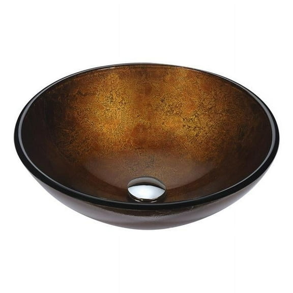 ANZZI Posh Glass Circular Vessel Bathroom Sink