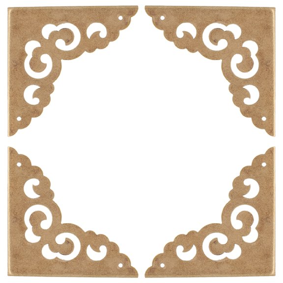 PAMINGONO Retro Design Furniture Decorative Corner Guard Brass 4Pcs 3.1x0.7In