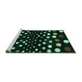 thumbnail image 2 of Ahgly Company Machine Washable Indoor Rectangle Abstract Turquoise Blue Contemporary Area Rugs, 7' x 10', 2 of 4