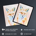 thumbnail image 2 of Artery8 Fox Portrait Modern Watercolour Light Colourful Living Room Art Print Framed Poster Wall Decor 12x16 inch, 2 of 5