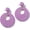 Purple, variant on Boho Raffia Statement Circle Earrings - Cute Round Dangle Summer Handmade Rattan Jewelry for Women - Lightweight[h5082]