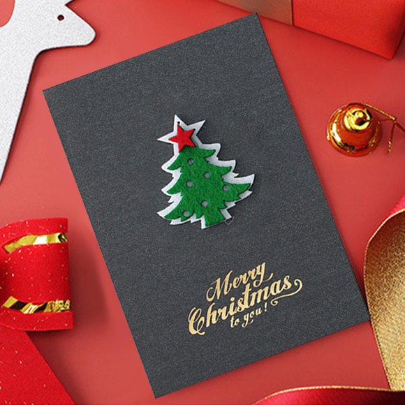 Vintage Pearl Paper Christmas Greeting Card Three Dimensional Blessing Thanksgiving Christmas Blessing Card With Envelope