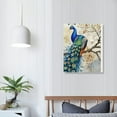 thumbnail image 4 of JEUXUS Peacock Canvas Wall Art Vintage Peacock Leaning on Branch Picture Bird Animal Painting Prints Living Room Bedroom Decor Frame (Peacock 1), 4 of 5