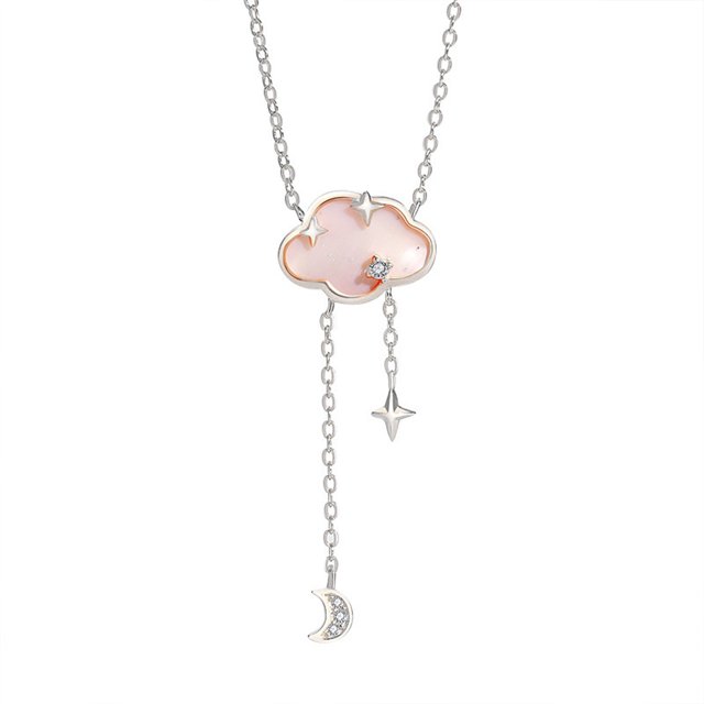 Guardurnaity Estrella nube borla collar Festival fiesta compromiso citas decoración gargantilla joyería de moda para mujeres niñas Ropa, zapatos y accesorios Miscelánea Oro blanco Guardurnaity AP017714-02