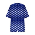 thumbnail image 5 of BRGZLK Women's Short Sleeve Sets Summer Fashion Round Neck Polka Dot Short Sleeve Tops and Shorts Loose Lightweight Breathable Comfy Set Blue M, 5 of 6