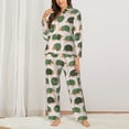thumbnail image 2 of Wukai Cute Armadillo Print Women's Pajama Set,PJ Set,Lounge Sets For Women Soft Long Sleeve Sleepwear Comfort and Style-Medium, 2 of 7