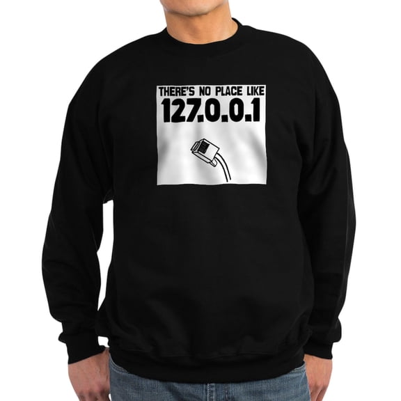 CafePress - 127.0.0.1 Sweatshirt (Dark) - Classic Crew Neck Sweatshirt