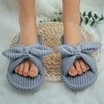thumbnail image 2 of Oyedens Slippers for Women Bowknot Fuzzy Memory Foam Slippers for Indoor and Outdoor House Slippers, 2 of 5
