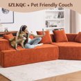 thumbnail image 7 of Aukfa 130" Oversized Modular Sectional Sofa Boneless Sofa with Chiase, 5 Pillows, Chenille, Orange, 7 of 7