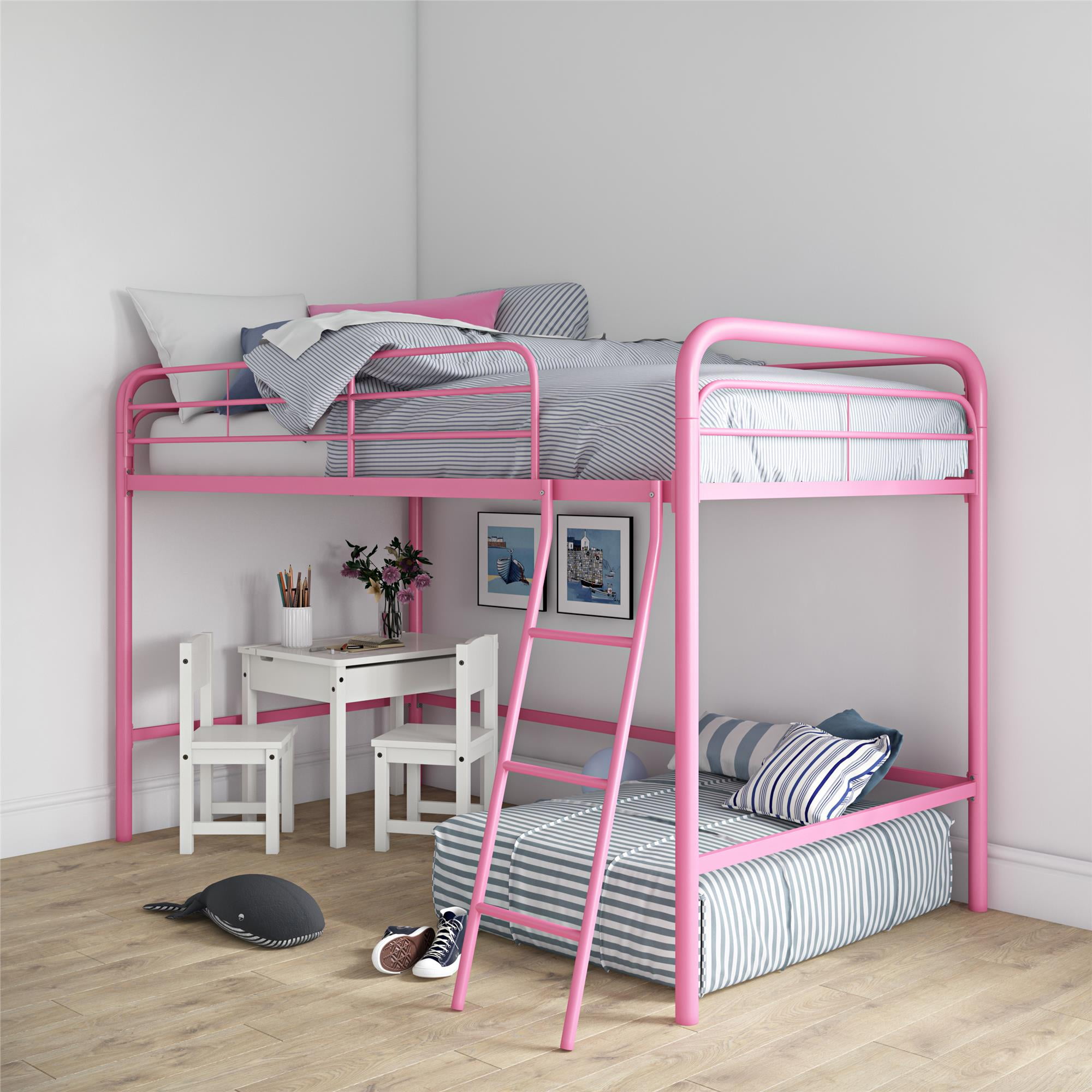 Realrooms Addison Junior Metal Loft Bed Frame Twin Size Multiple Realrooms Addison Junior Metal Loft Bed Frame Twin Size Multiple Colors Com
