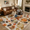 thumbnail image 2 of Area Rugs 5'x7', Gnomes Fall Carpet Runner Indoor Outdoor Rugs Home Decor Aesthetic, Thanksgiving Pumpkins Rustic Botanical Non Slip Mats Washable Accent Rug for Living Room Bedroom, 2 of 8