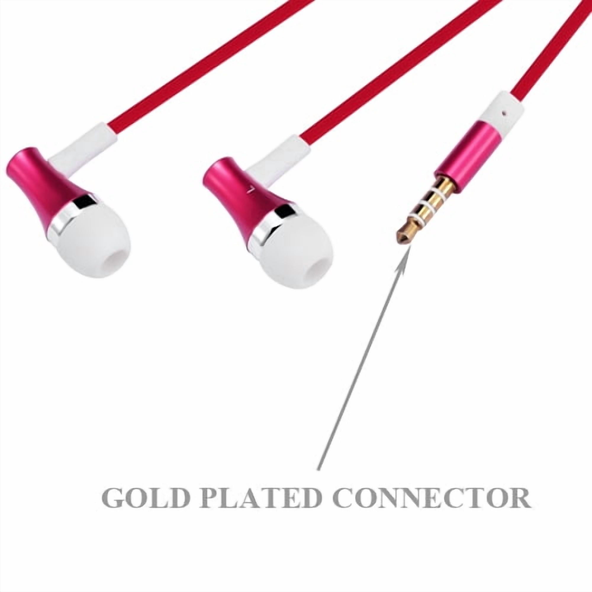 Wired Earphones for Motorola Moto Tab G62/Tab G70 - Hi-Fi Sound Headphones Handsfree Mic Headset Metal Earbuds In-ear Earpieces Microphone