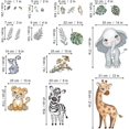 thumbnail image 4 of Calcomanías de pared de animales de la selva, elefantes, jirafas, safari, guarderías, habitación infantil, decoración de pared para sala de estar, 4 of 5