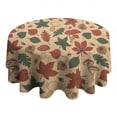 thumbnail image 4 of Fall Leaves Mushrooms Round Tablecloth 60" X 60",Wrinkle Wipeable Table Cloth for Kitchen Dining Room Picnic Patio Party, 4 of 6