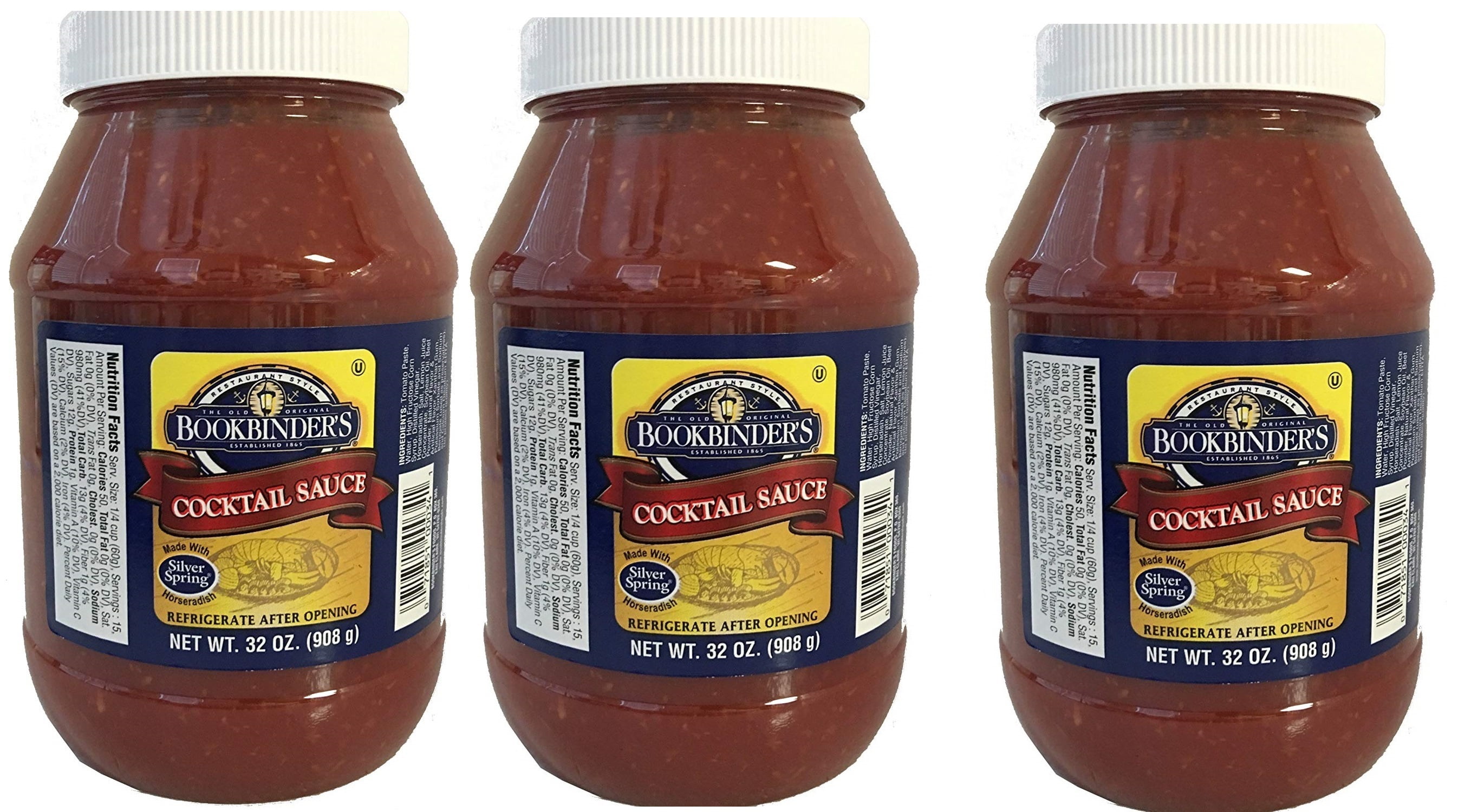 3 Bottles The Old Original Bookbinder's Restaurant Style Cocktail Sauce