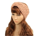 thumbnail image 4 of Njoeus Women Winter Headbands Ear Warmer Knit Soft Fleece Elastic Headband Chunky Turban Head Wrap Hairband, 4 of 5