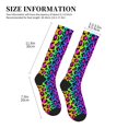 thumbnail image 2 of Compression Socks for Women and Men - Rainbow leopard bright Compression Socks Circulation for Workout, 2 of 8
