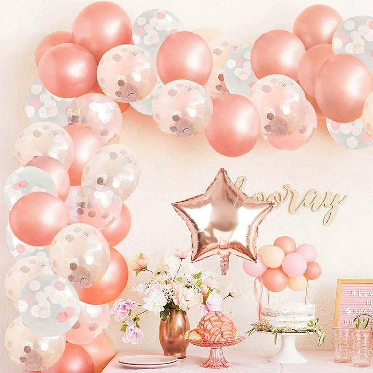 Joycom  Glitter Gold Rose Pink Whale Bubble Garland Paper Bunting Party  Decoration – Cheerland