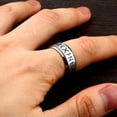 thumbnail image 2 of HOOUN Vintage Viking Runes Ring Stainless Steel Men's Wedding Spinning Ring Size 7-13-9, 2 of 3