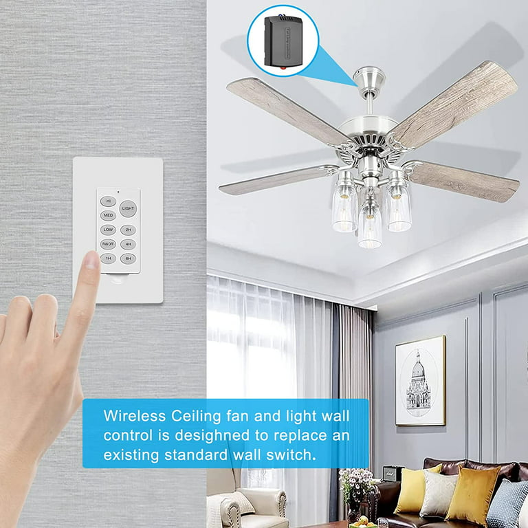 Nexete Universal Ceiling Fan Wall Remote Control Kit, add a Ceiling Fa –  nexete