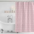 thumbnail image 4 of Pink Morocco Waterproof Fabric Shower Curtain,Geometric Leaf Diamond Lattice Abstract Waterproof Fabric Shower Curtain for Bathroom Curtains Bathtubs Shower Curtains with 12 Hooks Standard 66x72, 4 of 8