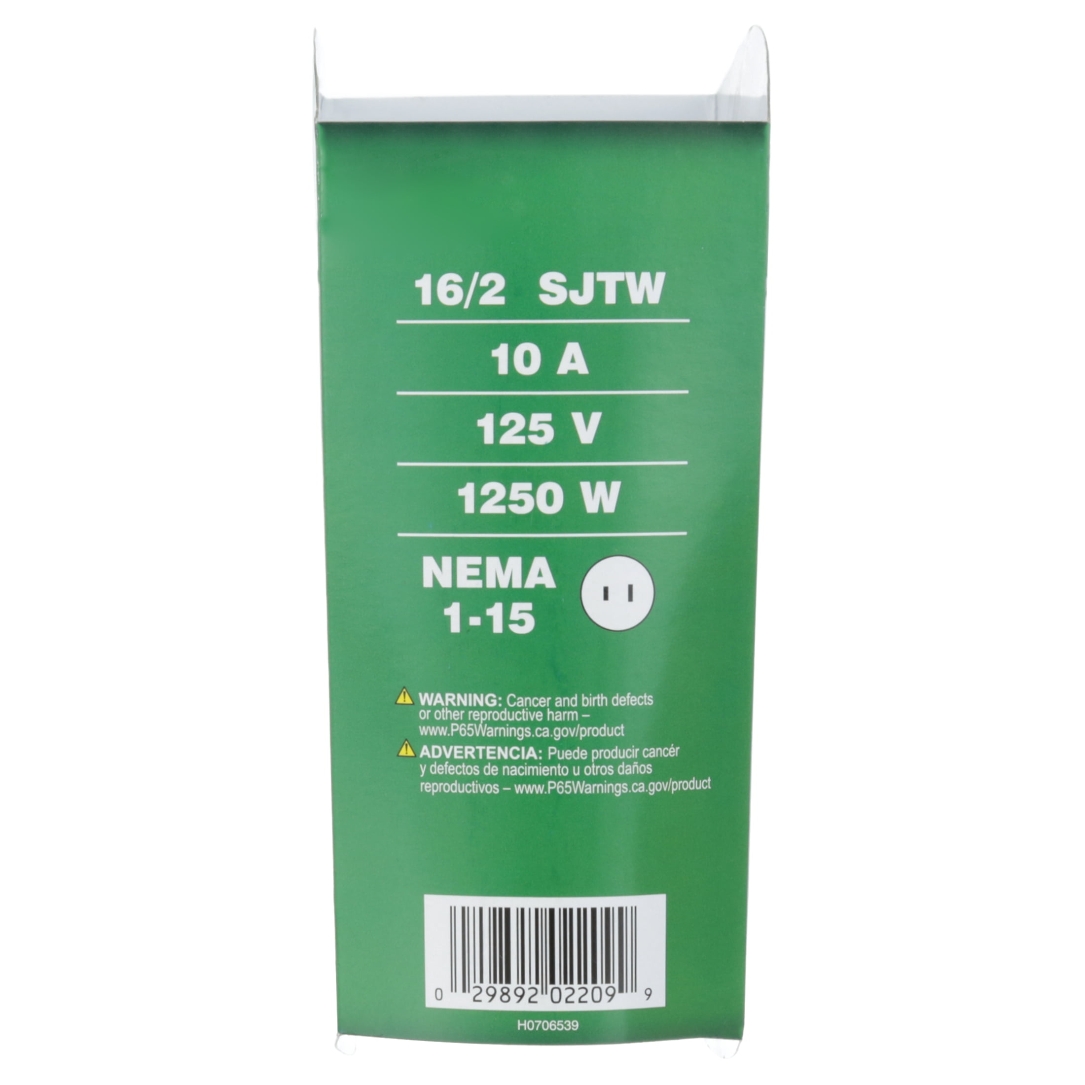 Southwire 22098803 16/2 Light-Duty 10-Amp SJTW General Purpose Extension Cord, 100-feet