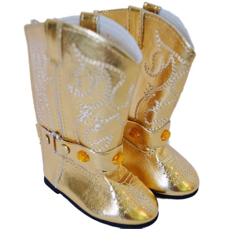 MY BRITTANY'S GOLD WESTERN BOOTS FOR AMERICAN GIRL DOLLS