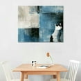 thumbnail image 2 of Nawypu Blue Canvas Wall Art Abstract Decor Grey Wall Decor Modern Art Painting for Living Room Bedroom Office Home Wall Decor, 2 of 6