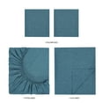 thumbnail image 5 of Mainstays Super Soft Faux Textured Microfiber Bed Sheet Set, Full, Cool Blue, 4 Piece, 5 of 11