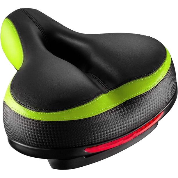 Asiento de bicicleta, el asiento de bicicleta más cómodo, espuma viscoelástica con doble absorción de impactos, asiento de bicicleta impermeable, reemplazo de asiento de bicicleta con cinta