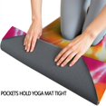 thumbnail image 3 of Colorful Tie Dye Spiral Mandala Hot Yoga Mat Towel Non Slip for Hot Yoga - Quick-Drying Yoga Mat Cover with 4 Corner Pockets with Travel Bag - Hot Yoga Towel Non Slip 70"x26", 3 of 6