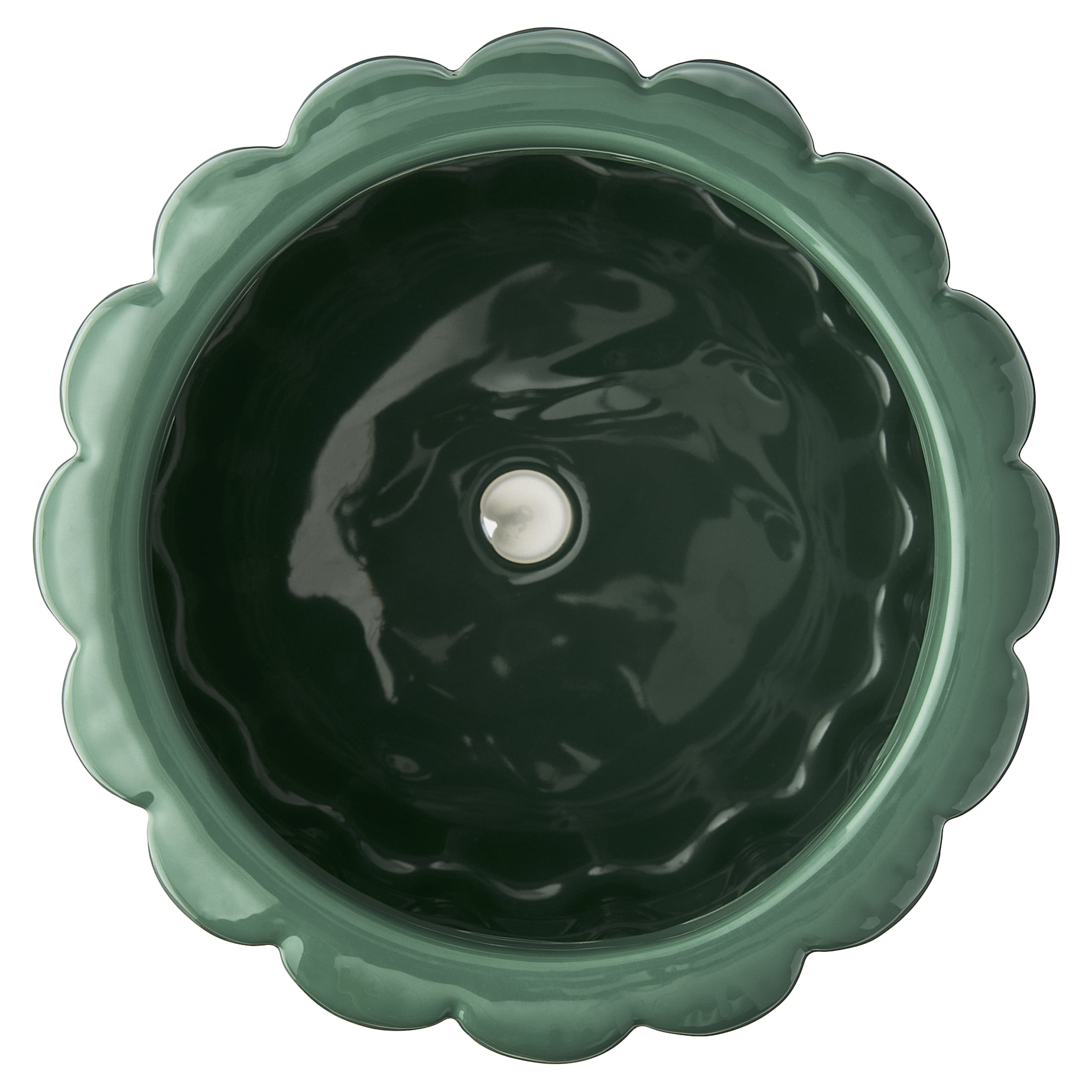 Mainstays Nova 6.25" x 6.25" x 6" Round Green Ceramic Planter