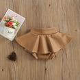 thumbnail image 3 of Xingqing Toddler Infant Baby Girls Kids Culottes Solid Color Ruffled High Waist Pantskirt Short Pants, 3 of 8