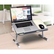 Aluratek ACT01F - Adjustable, Foldable, Ergonomic, Laptop Cooling Table with Cooling Fan (Standing Desk, Sofa/Couch Tray, Floor)