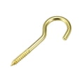 thumbnail image 3 of Uxcell 2.1" Screw Eye Hooks Self Tapping Screws Screw-in Hanger Golden 10 Pack, 3 of 5