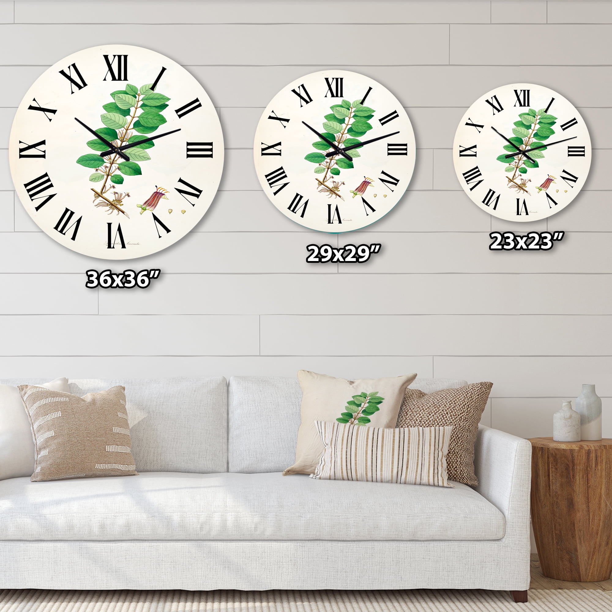 Designart 1 in Farmhouse Wall Clock